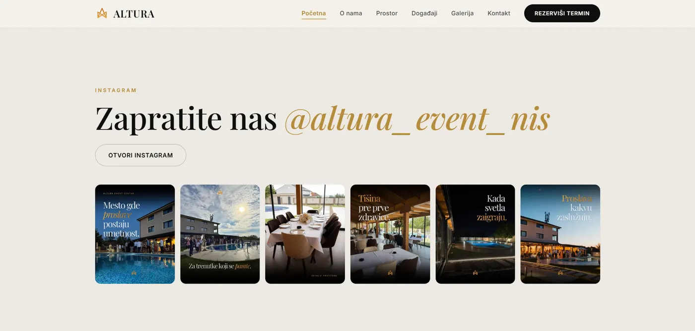 Altura — Instagram sekcija